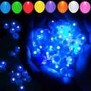 30pcs Blue LED Balloon Light, Round LED Ball Lamp Tiny Led Lighting Decoration for Indoor Outdoor Party Event Fun Wedding Festival Birthday Halloween Christmas Party Supplies