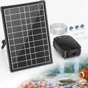 POPOSOAP 8W Solar Pond Aerator, Solar Air Pump for Pond with Solar & Battery Dual Power, 24H Continuous Aeration, 3 Working Modes for Small Pond, Fish Pond, Fish Tank P9275