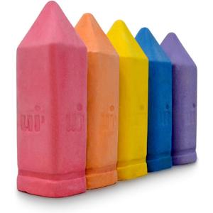Urban Infant Non-Toxic Sidewalk Chalk for Toddlers and Kids - Washable Outdoor Jumbo Chalk - Rainbow