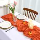 pepmily 16 Pack Table Runner Orange Cheesecloth 10ft Boho Gauze Fabric 120 Inch Cheese Cloth Table Runner Rustic Sheer for Holiday Baby Shower Party Dcor Home Wedding Decoration