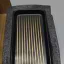 Bathroom Vanity Tray for Countertop,2PC Rectangle Striped Tray, Decorative Bathroom Organizer for Scrubber, Lotion Bottles, Perfume, Jewelry, Candle, Key Trinket Ring(Small, Black) (Black Color With Golden Stripes-2 Pcs)