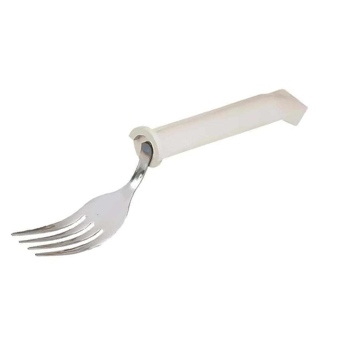 Sammons Preston Plastic Handle Swivel Fork, Adaptive Utensils for Elderly, Arthritis, Shaking Hands, 7" Long