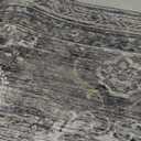 Area Rugs 5x7 for Living Room Bedroom, Grey Washable Rug, Vintage Retro Boho Rug, Non Slip & Low Pile Faux Wool Thin Carpet for Indoor Dining Room, Dorm and Kids Room(Taupe/Grey 5x7ft)