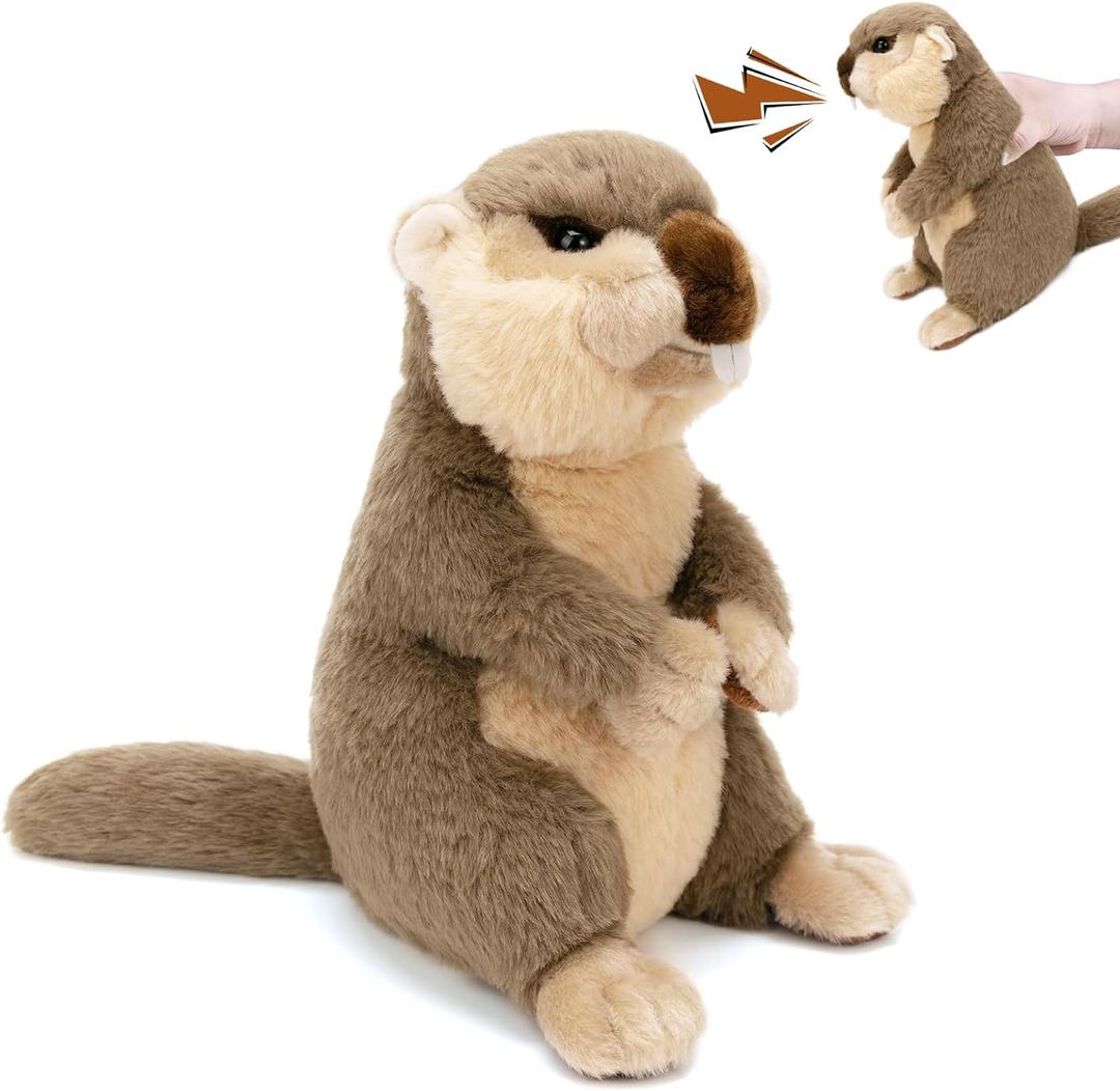 Screaming Groundhog Plush Toy, Groundhog Stuffed Animal, Groundhog Plush That Screams When Squeezed, Funny Stuffed Animal Gift for Kids, Friends & Coworkers
