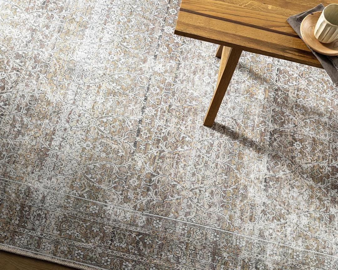 Livabliss x Our PNW Home Rainier Updated Traditional Washable Area Rug, 3'3" x 4'11", Taupe