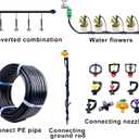 100ft 1/4 inch Drip Irrigation Tubing, Blank Distribution Line Water Hose Garden Watering Tube for Garden Irrigation System