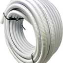 Sealproof 1.5" Dia Flexible PVC Pipe, Swimming Pool and Spa Hose Tubing, Schedule 40, Pump Filtration, Made In USA, 1-1/2-Inch, 25 FT, White