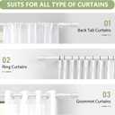 5/8 Diameter Curtain Rods 30-60 Inch, for 30-54 Inch Windows, Adjustable Splicing White Curtain Rods for Windows with Brackets, Window Rod Long Small Curtains Rod