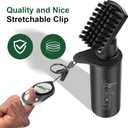 Jiskan Pro Golf Club Brush Cleaner with Retainer Clip and Squeeze Water Bottle 7.5 Inches Holds 4 Ounces of Water, Essentials Golf Accessories for Men, Best Golf Gifts for Men