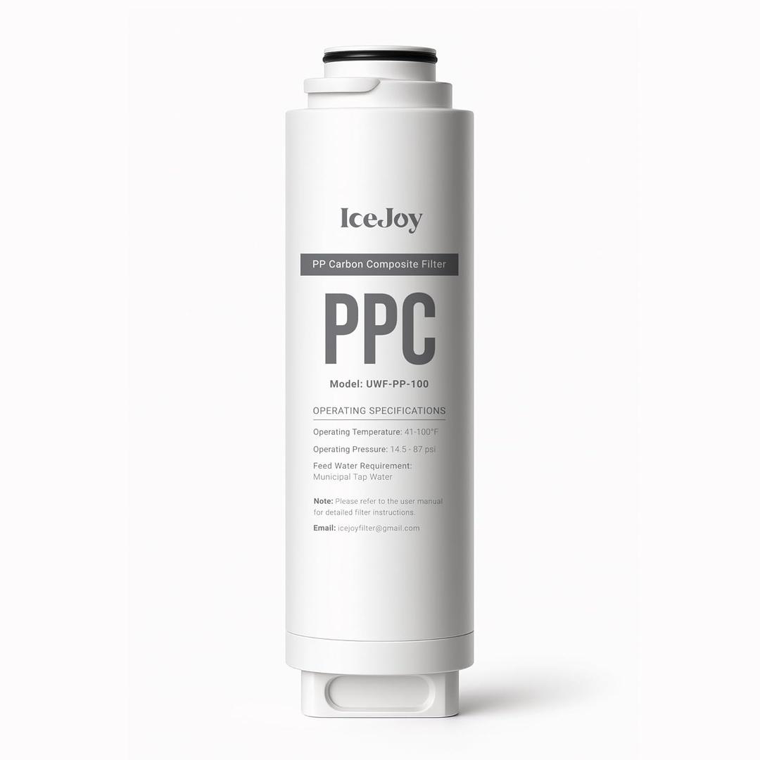 IceJoy PPC Under Sink Sediment Water Filter, for 3-Stage Ultra-Filtration System, 1 Pack