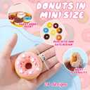 24 Pieces Realistic Artificial Toy Donuts, Scented Fake Donuts Squeeze Rainbow Desserts Stress Balls Toy Food Party Decorations Cakes Fake Desserts for Birthday Party Supplies Shop Decorations