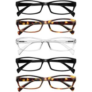 Gaoye Reading Glasses for Women, 6 pack Fashion Readers for Women Men Spring Hinge Eye Glasses, Blue Light Reading Glasses