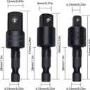 Flexible Drill Bit Extension Set with Right Angle Attachment, 360 Rotatable 1/4 3/8 1/2" Impact Grade Socket Adapter Sets for Cordless Drill & Screwdriver, Power Drill & Driver