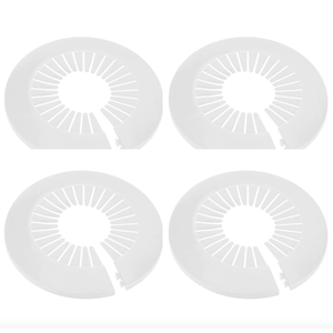 4-Pack Pipe Cover Decoration, Suit for 30mm-55mm Outer Diameter Flange Water Pipe Escutcheon Water Pipe Drain Line Cover for Radiator Pipe/Water Drain Tube [White]