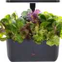 AeroGarden Harvest 2.0, Indoor Garden Hydroponic System with LED Grow Light, Holds up to 6 AeroGarden Pods, Charcoal