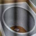 KUTE NEST 12.5" H x 11.5" D Premium Ribbed Corso Fiberstone Round Tapered Planter with Drainage Hole, Weather Resistant, Included 2 Extra Coco Mats (Ribbed Speckled White, 9" Pot Opening)