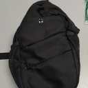 Pritent Crossbody Bags for Women Men Trendy Sling Bag Backpack Casual Chest Bag with Convertible Shoulder Strap (Medium, Black)