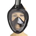 Snorkel Master Black Full Face Snorkel Mask with GoPro Attachment, L/XL