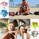 10 Pcs Bohemian Flowers Hair Clip, Multi Color Chiffon Orchid Hair Clips, Double Orchid Hair Clips, Bridal Wedding Jewelry, Beach Party Wedding, Hair Clip Accessories