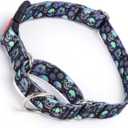 Martingale Collar for Dogs with Buckle, No Slip Escape Proof Limited Choke Pinch Pet Collars Quick Release Snap with Lock, Blue Purple Skull, L, For Neck 19-24.8" x W1", 4T