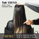 Sensationnel Empire yaki human hair - Tangle Free Weaving for Quick Weave and Sew in Styles for Faux Highlights and Fauxmiddlepart Leave Out - 1 Pack (22 inch, 1B OFFBLACK)