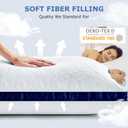 Pillows Standard Size Set of 2, Cooling Bed Pillow Hotel Quality Pillows 2 Pack for Back, Stomach or Side Sleeper, Fluffy Pillow with Down Alternative for Bed Sleeping, Machine Washable