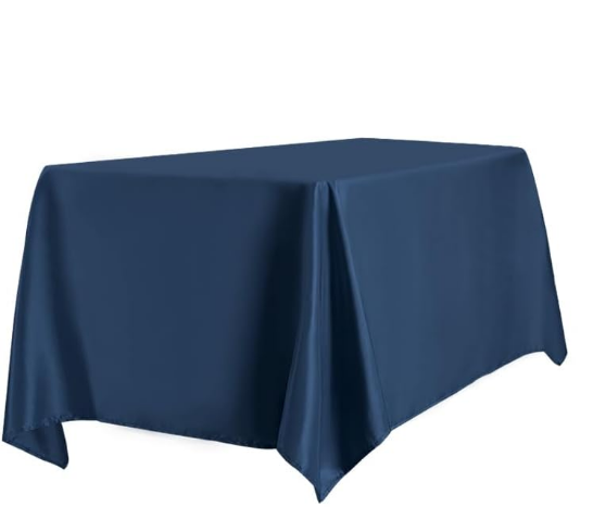 PureFit 1 Pack Rectangle Navy Blue Table Cloths 54 x 160 Inch for  table, Stain and Wrinkle Resistant Table Linens for Home Use, Wedding, Party, Banquet and Camping