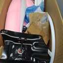 Drafting Chair, Tall Office Chair with Flip-up Armrests Executive Ergonomic Computer Standing Desk Chair, Office Drafting Chair with Lumbar Support and Adjustable Footrest Ring (Pink&white)