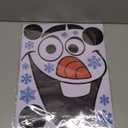 Christmas Snowman Decals - Large Size Snowflakes & Candy Indoor/Outdoor Decorations for Winter Doors & Windows