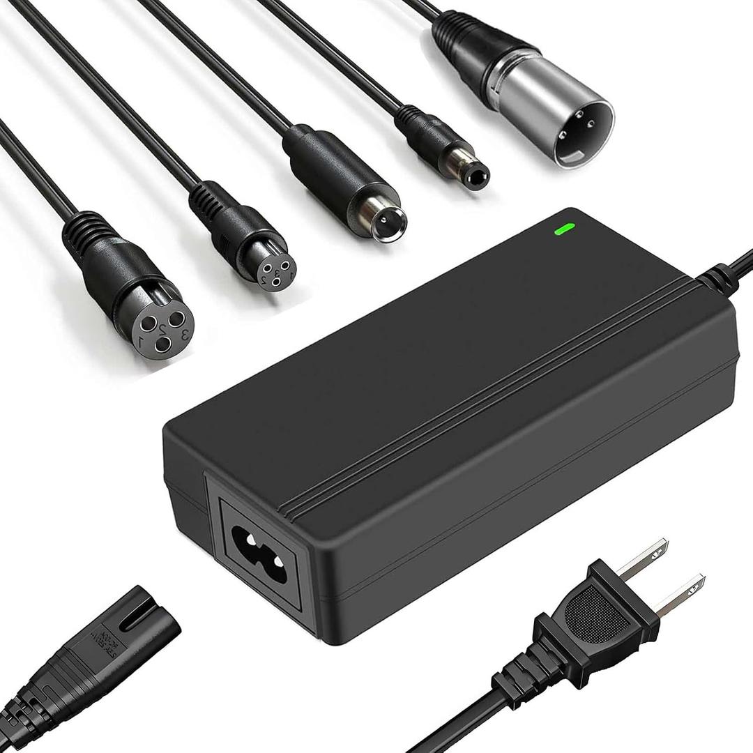 42V 2A Replacement Charger for 36V Electric Scooter Ebike Lithium Battery, 5 in 1 Scooter Charger for Gotrax, Jetson, Swagtron, Brid, Segway, Razor, Sisigad, Xiaomi,Ninebot
