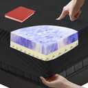 SWINHOM 3 Inch Twin XL Memory Foam Mattress Topper, Ventilated Foam Topper with Viscose Made from Bamboo Cover, Mattress Pad with 18'' Deep Pocket, White