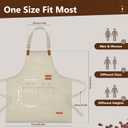 APRONPANDA Chef Apron for Men Women with Pockets Adjustable Strap, Water Repellent Apron for Cooking, Baking