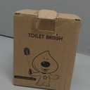 Compact Toilet Brush & Holder, Stainless Steel Handle, Space Saving for Storage, Deep Cleaning, Drip-Proof, Easy to Assemble, Nylon Bristles, White & Grey (1 Pack)