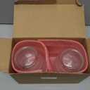 13oz/400ML Glass Tumbler with Straw and Lid Ribbed Vertical Ice Coffee Cups Sealed Carry on for Coffee Iced Tea, Thick Wall Glassware Tumbler Water Glass (2pcs) (Clear). Missing Straw, scratches lid. Like New