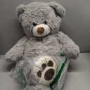 HollyHOME Teddy Bear Stuffed Animal Plush Giant Teddy Bears with Footprints Big Bear 36 inch Gray