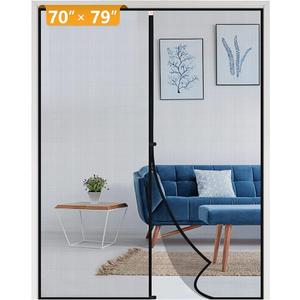 Yotache Magnetic Screen Door Fits Door Size 70 x 79, Screen Size 72" x 80" Strengthened Fiberglass Mesh for Patio Sliding Door Black