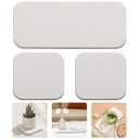 3PCS Water Absorbing Diatomaceous Earth Tray for Sink, Fast Drying Soap & Toothbrush Holders for Bathroom Counter, 1 Stone Tray, 2 Stone Coasters (Dark Gray-no Pattern)