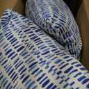 Outdoor Throw Pillows - Decorative Pillows with Insert Included Set of 2 Outdoor Pillows for Patio Furniture 18x18 Inch (Blue Dots)