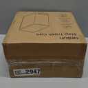 Cesun Small Bathroom Trash Can with Lid Soft Close, 5 Liter/1.3 Gallon Stainless Steel Garbage Can with Removable Inner Bucket, Step Pedal, Slim Waste Basket for Toilet, Office, Bedroom (White&Gold)