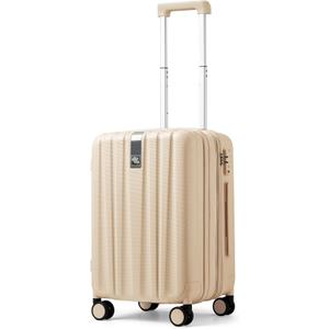 Hanke 20 Inch Expandable Carry on Luggage 22x14x9 Airline Approved Lightweight PC Hard Shell Suitcases with Wheels Travel Luggage Rolling Suitcase Travel Luggage Bag for Weekender(Cuba Sand Pink)