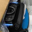 Wheelchairs for Adults Ergonimic Transport Chair Lightweight Foldable with Telescopic Handle 11-inch Big Wheels for All Terrains Travel Wheelchair with Removable Cushion (16.5"Width, Blue)