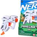 Nerf MicroShots Minecraft Ghast Mini Blaster, Includes 2 Official Elite Darts, Christmas Stocking Stuffers, Minecraft Ghast Mob Design