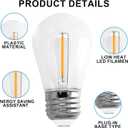 S14 LED Replace Light Bulbs for Patio String Light Shatter-Resistant Waterproof Hanging Light Bulbs for Outdoor String Lights Base E26 (30)