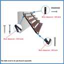 35 Inch Black Steel Stair Step Riser, 4-Step Metal Stair Stringer, 2 Pack Steel Stair Stringer for 35" Height Deck and Outdoor Steps