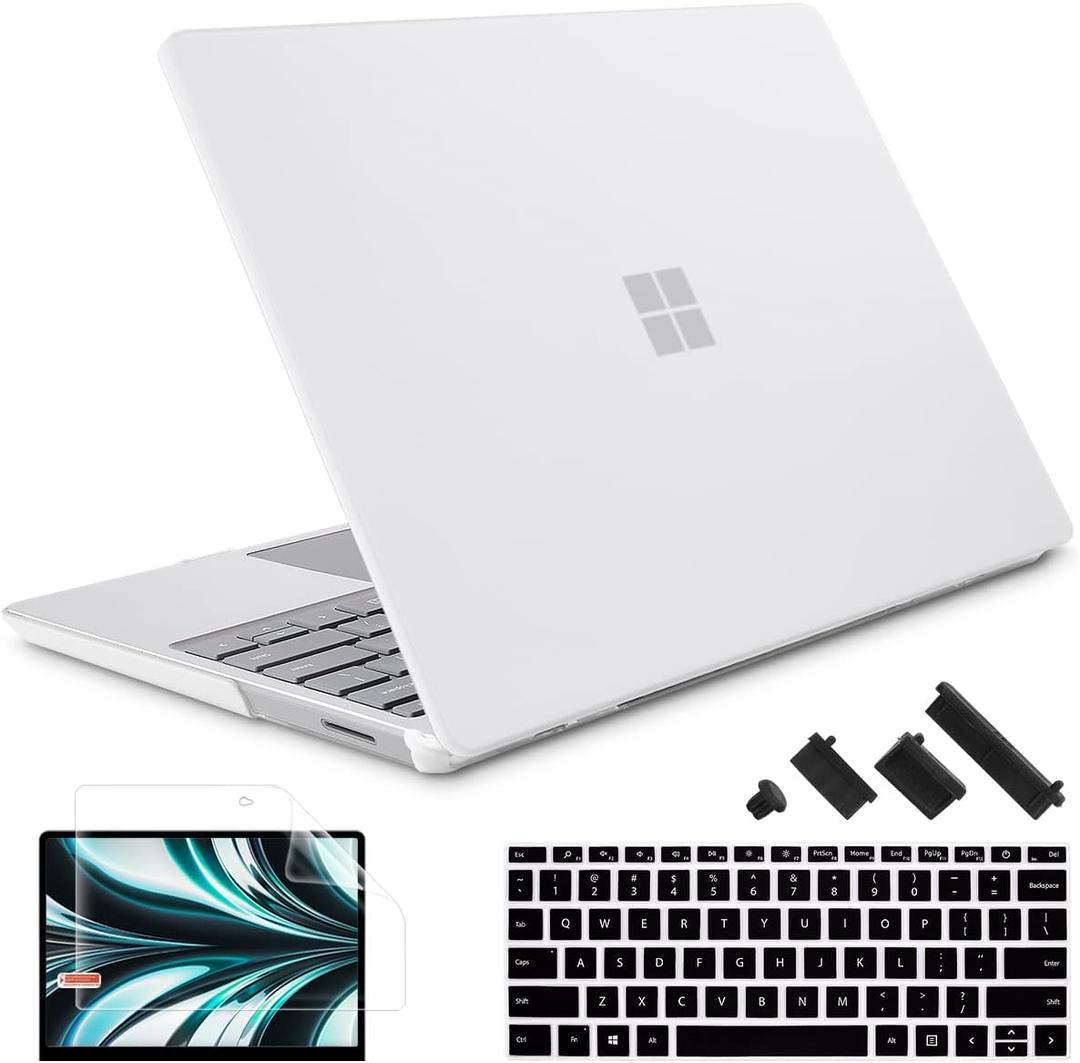 Case for 13.5" Microsoft Surface Laptop 5/4/3 with Metal Palm Rest ONLY 2019-2022 Release Models:1868/1951, Plastic Hard Shell Case with Keyboard Cover & Screen Protector, Matte Clear