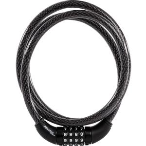 Master Lock Black Set Your Own Combination Bike Lock, Metal Cable Lock has a Weather Resistant Vinyl Coating for Outdoor Durability, 5 Feet Long, 8370D