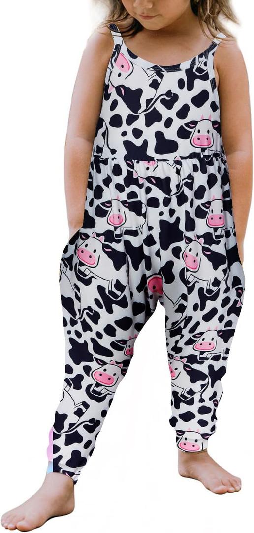 Vieille Baby Toddler Girl Cute Strap Jumpsuit One-piece Romper with Pockets 1-8 Years (3-4T)