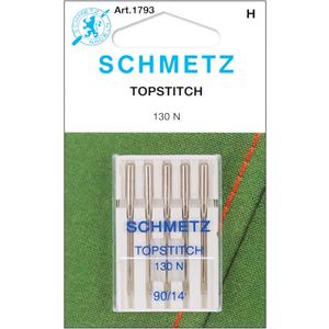 SCHMETZ Topstitch Sewing Machine Needles - Quilting & Topstitching Supplies, Size 90/14, 5-Needle Cards, Pack of 1