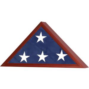 Flag Display Case Shadow Box Frame Holder for 4'x6' Folded Flag, Not for Burial