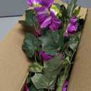 HyeFlora Artificial Flowers for Outdoors 2PCS Faux Petunias Silk Fake Flowers for Outside Planter UV Resistant Realistic Home Garden Porch Decor (Fuchsia)